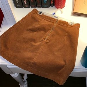 Light Brown Corduroy Skirt